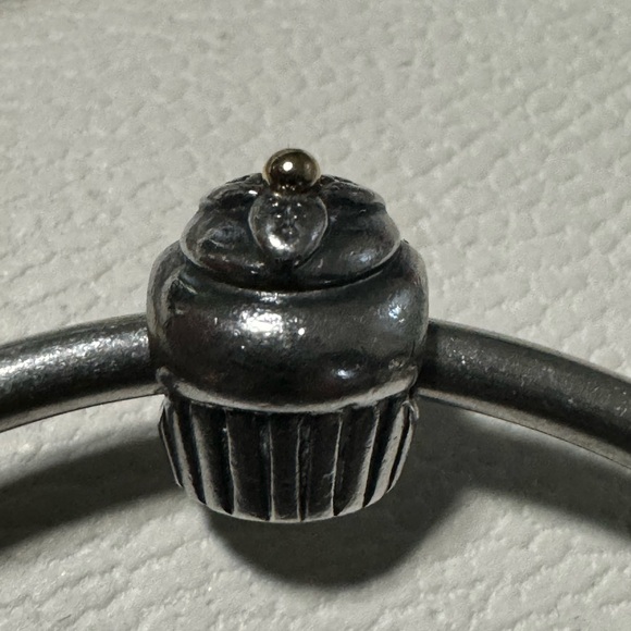 Pandora Jewelry - Authentic Pandora Cupcake Charm two tone